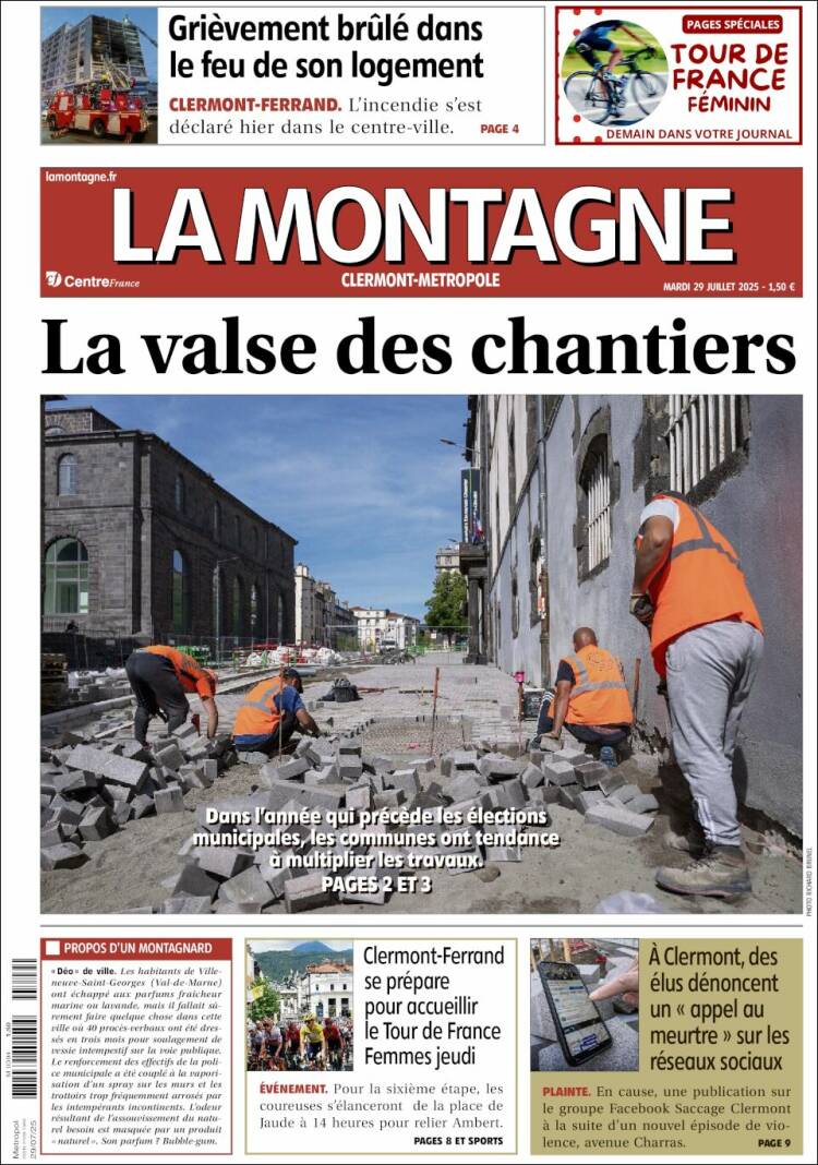 Portada de La Montagne (Francia)