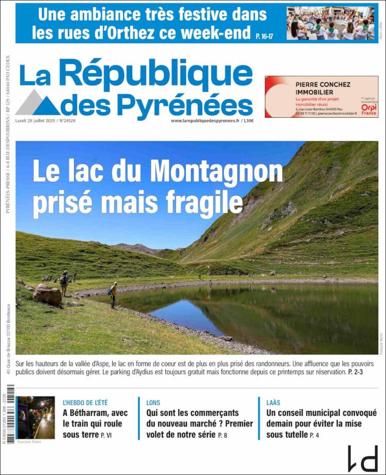 Portada de La République des Pyrénées (France)