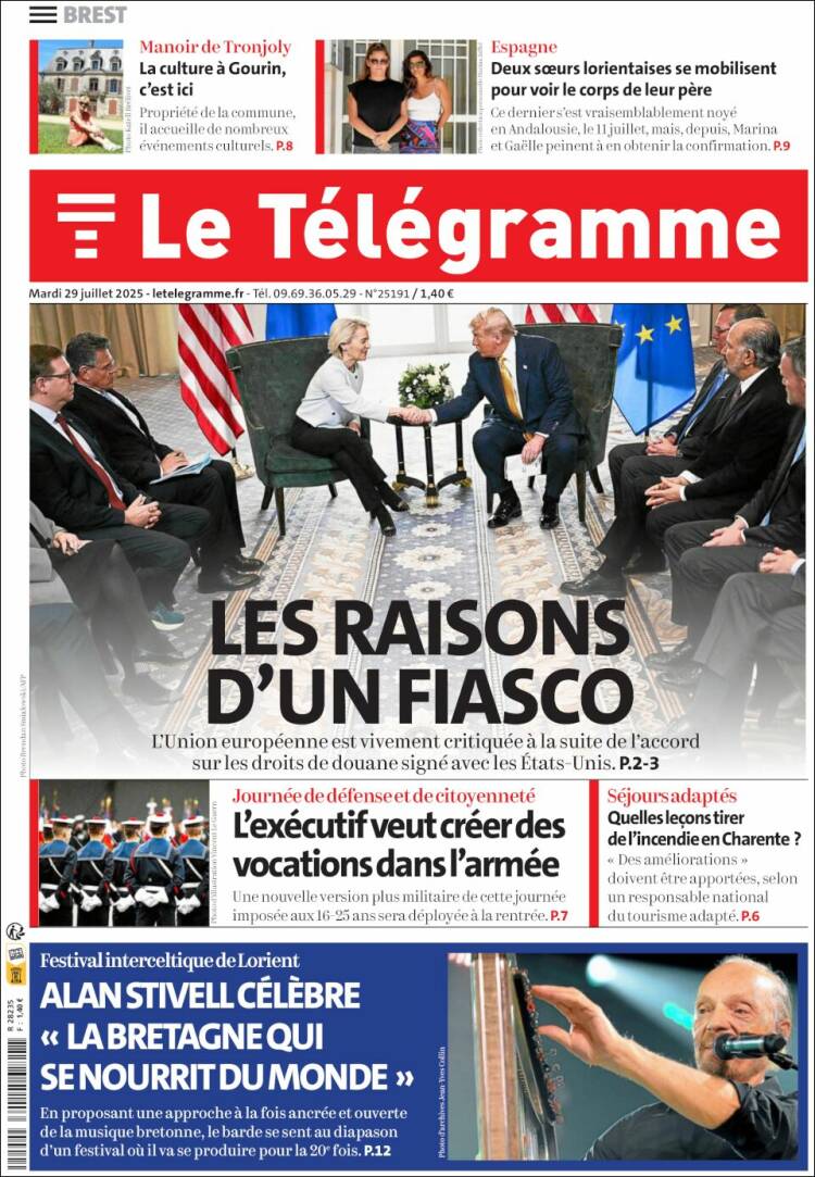 Portada de Télégramme (France)