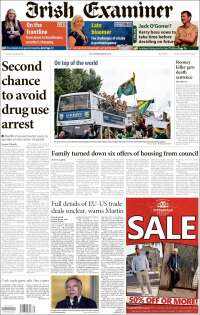 Portada de Irish Examiner (Irlanda)