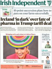 Portada de Irish Independent (Irlanda)