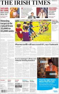 Portada de Irish Times (Irlanda)