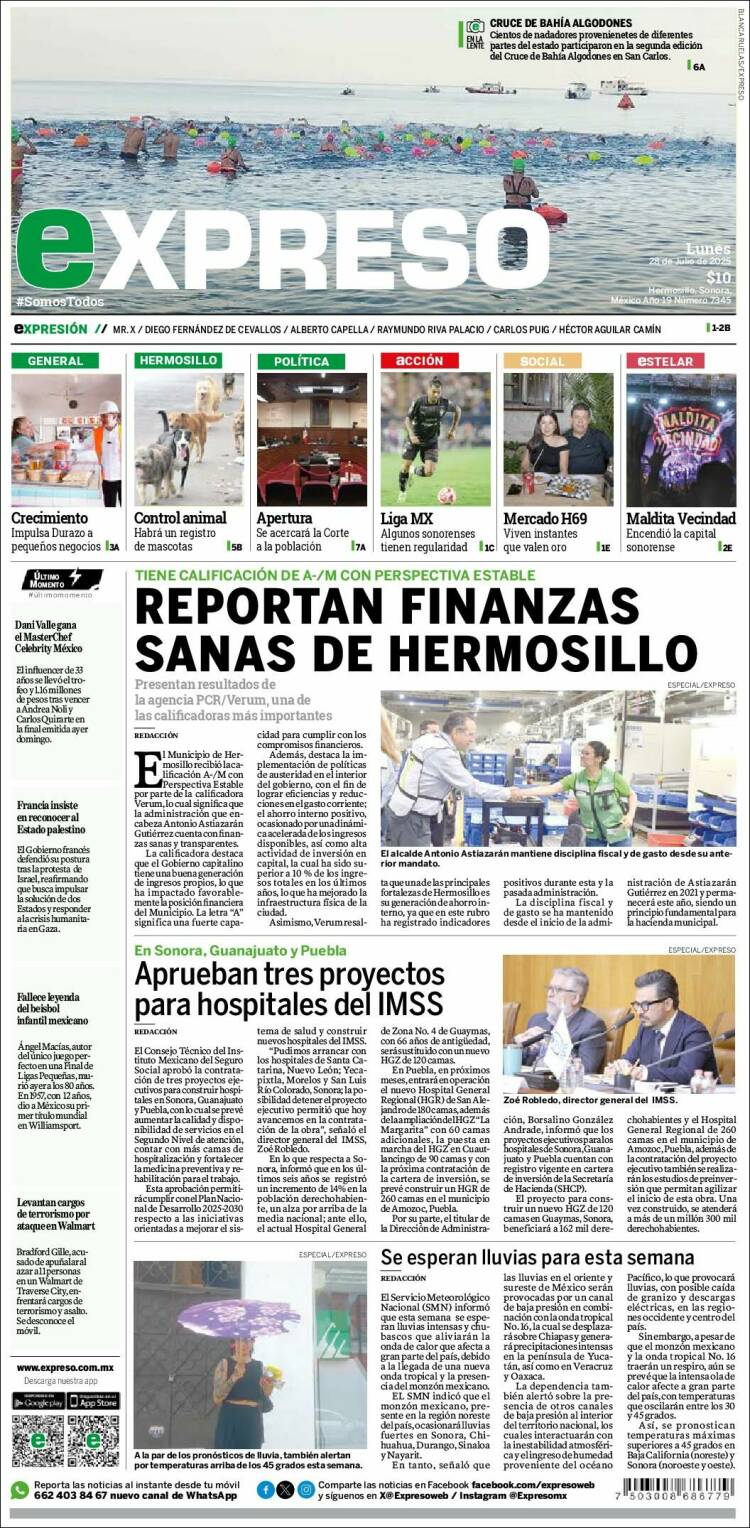 Portada de Expreso (México)