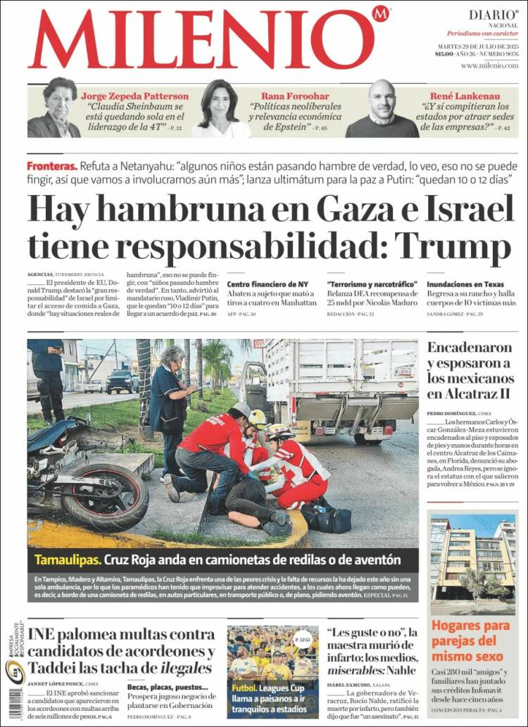 Portada de Milenio (Mexique)