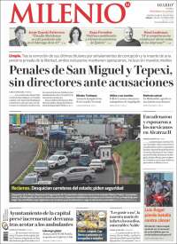 Portada de Milenio de Puebla (México)