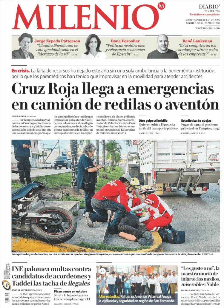 Portada de Milenio - Tamaulipas (Mexico)
