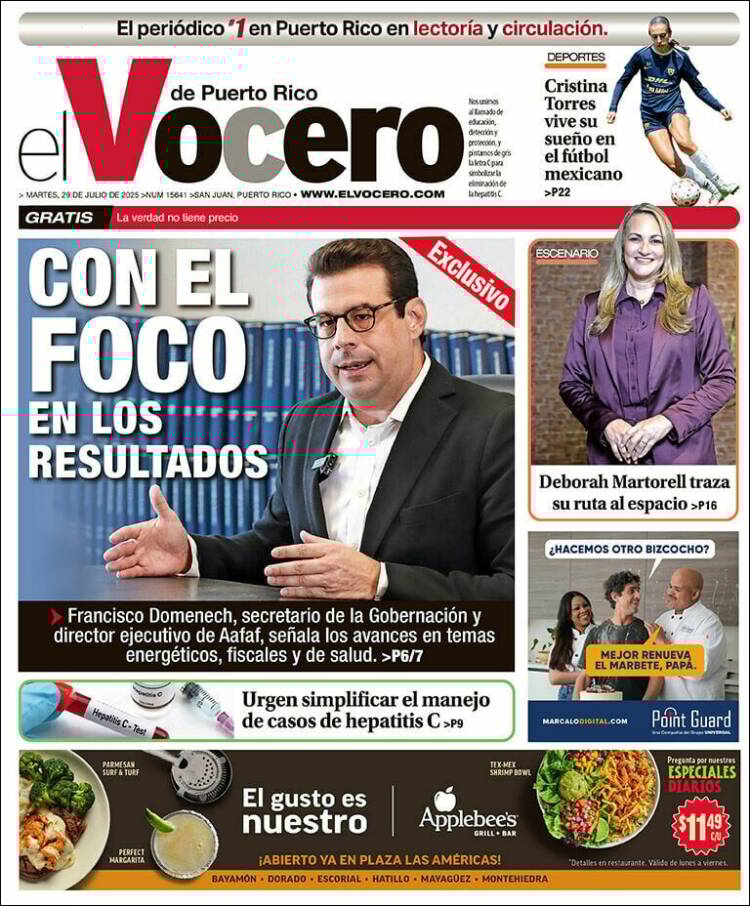 Portada de Vocero (Puerto Rico)