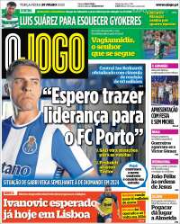 Portada de O Jogo (Portugal)