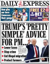 Portada de Daily Express (Reino Unido)