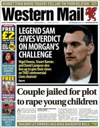 Portada de Western Mail (Reino Unido)