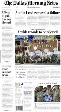 Portada de Dallas Morning News (USA)