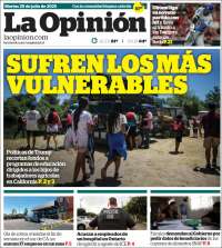 Portada de La Opinión (USA)