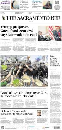 Portada de The Sacramento Bee (USA)