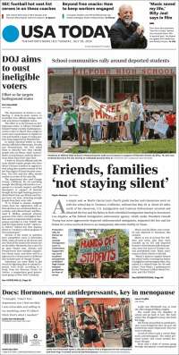 Portada de USA Today (USA)