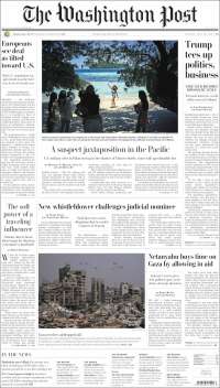 Portada de The Washington Post (USA)