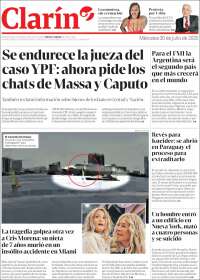Portada de Clarín (Argentina)