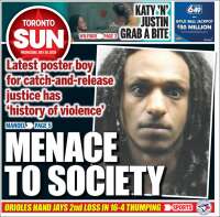 Portada de The Toronto Sun (Canadá)