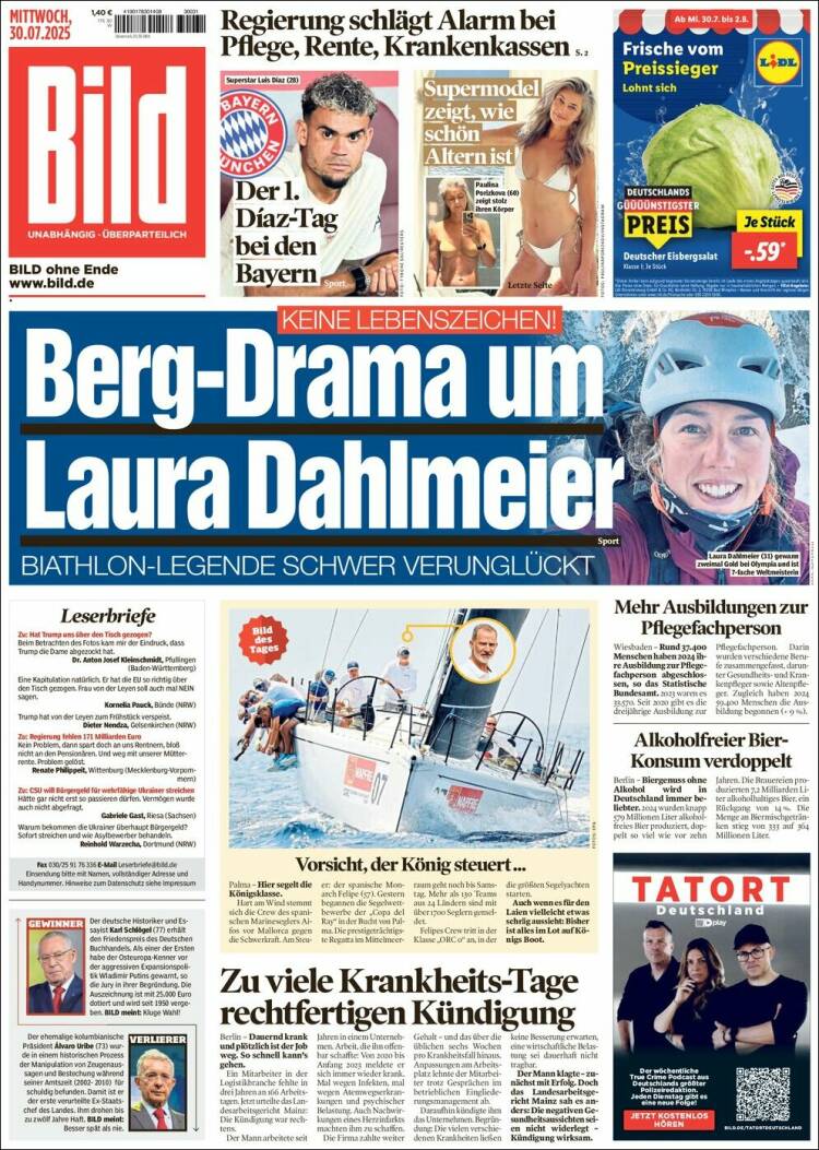 Portada de Bild (Allemagne)