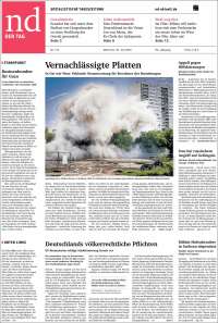 Portada de Neues Deutschland (Alemania)
