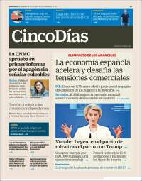 Portada de Cinco Días (Spain)