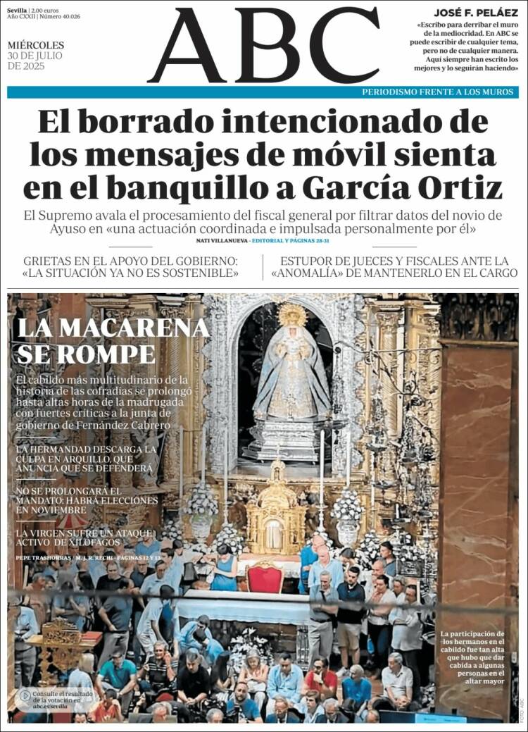 Portada de ABC - Sevilla (Espagne)
