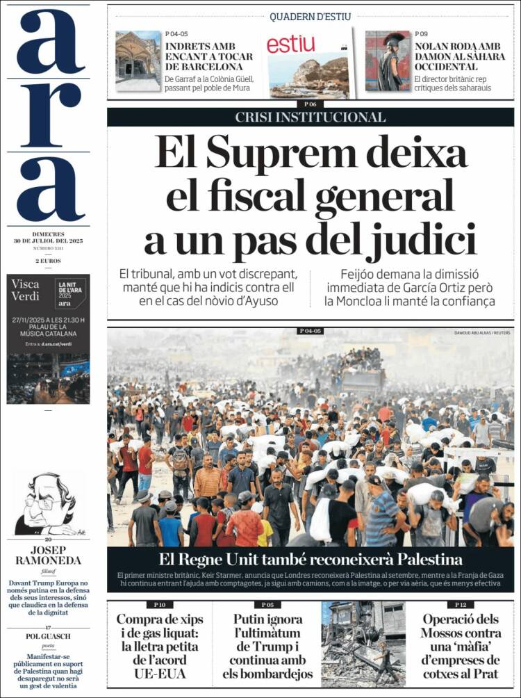 Portada de Ara (Spain)