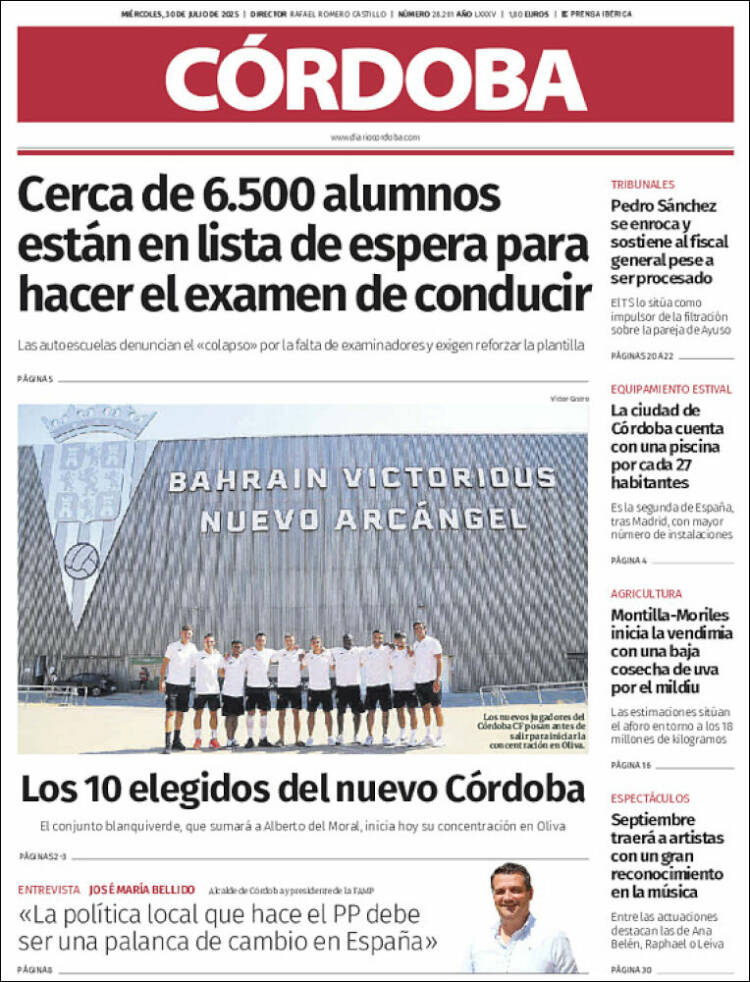 Portada de Diario de Córdoba (España)