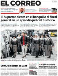 Portada de El Correo - Guipuzcoa (España)