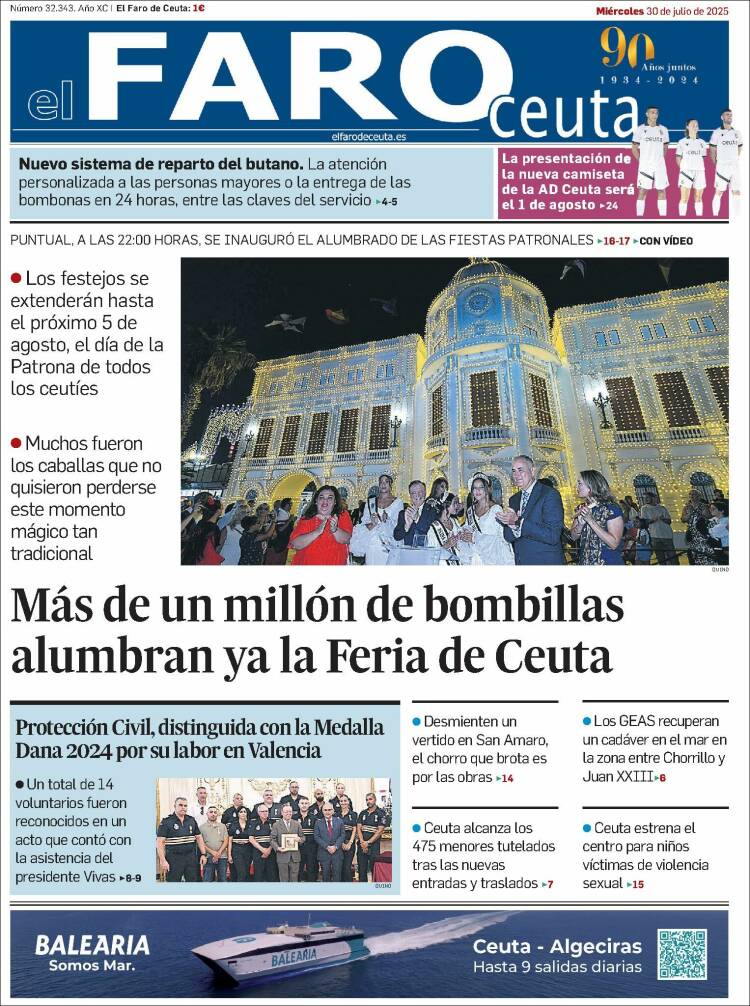 Portada de El Faro de Ceuta (Espagne)