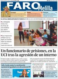 Portada de El Faro de Melilla (Spain)