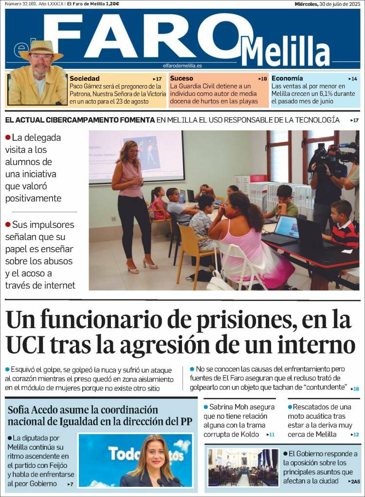 Portada de El Faro de Melilla (Spain)