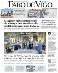 Portada de Faro de Vigo (España)