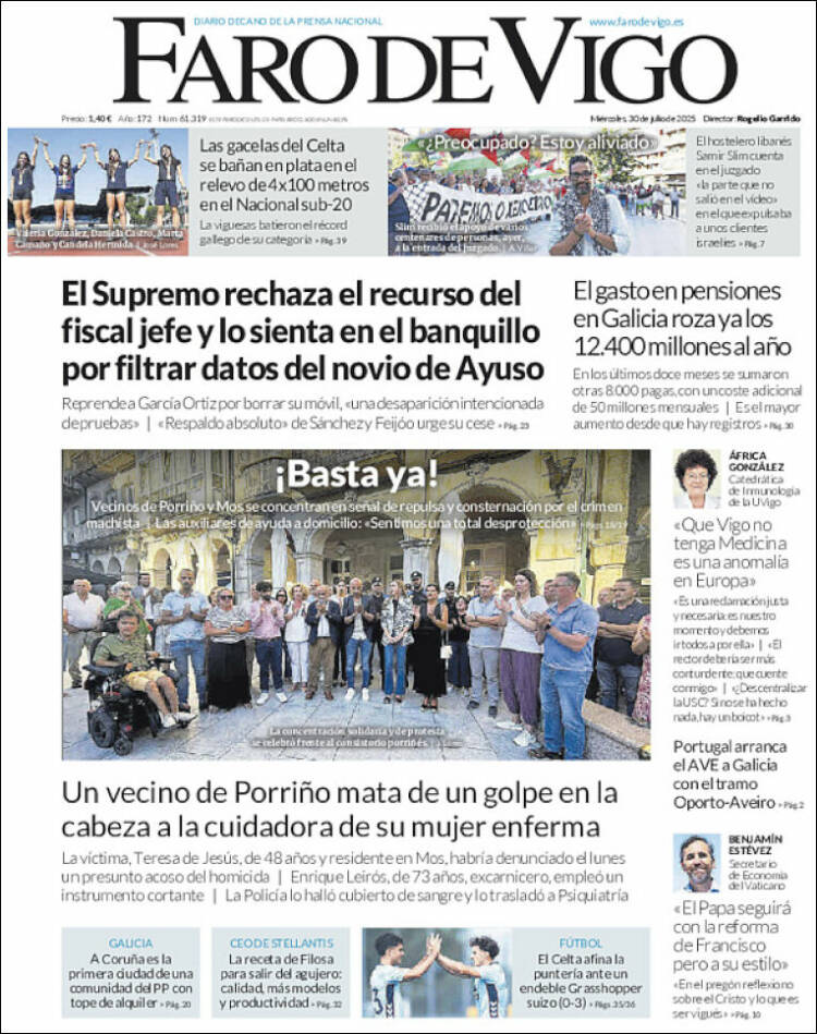Portada de Faro de Vigo (Spain)