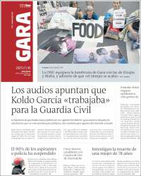 Portada de Gara (España)