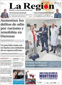 Portada de La Región de Ourense (España)