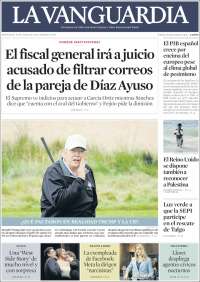 Portada de La Vanguardia (España)