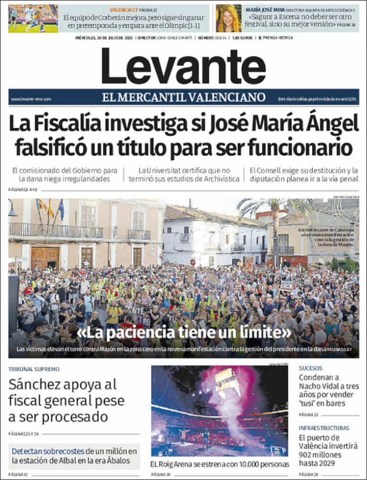 Portada de Levante (Spain)