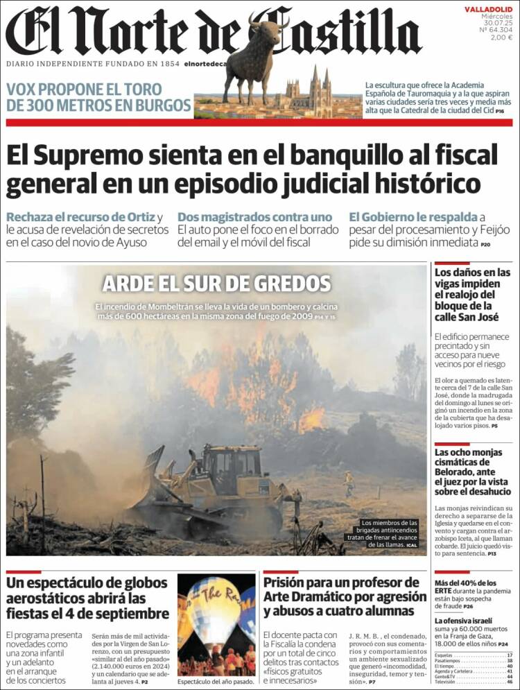 Portada de Norte de Castilla - Valladolid (Spain)