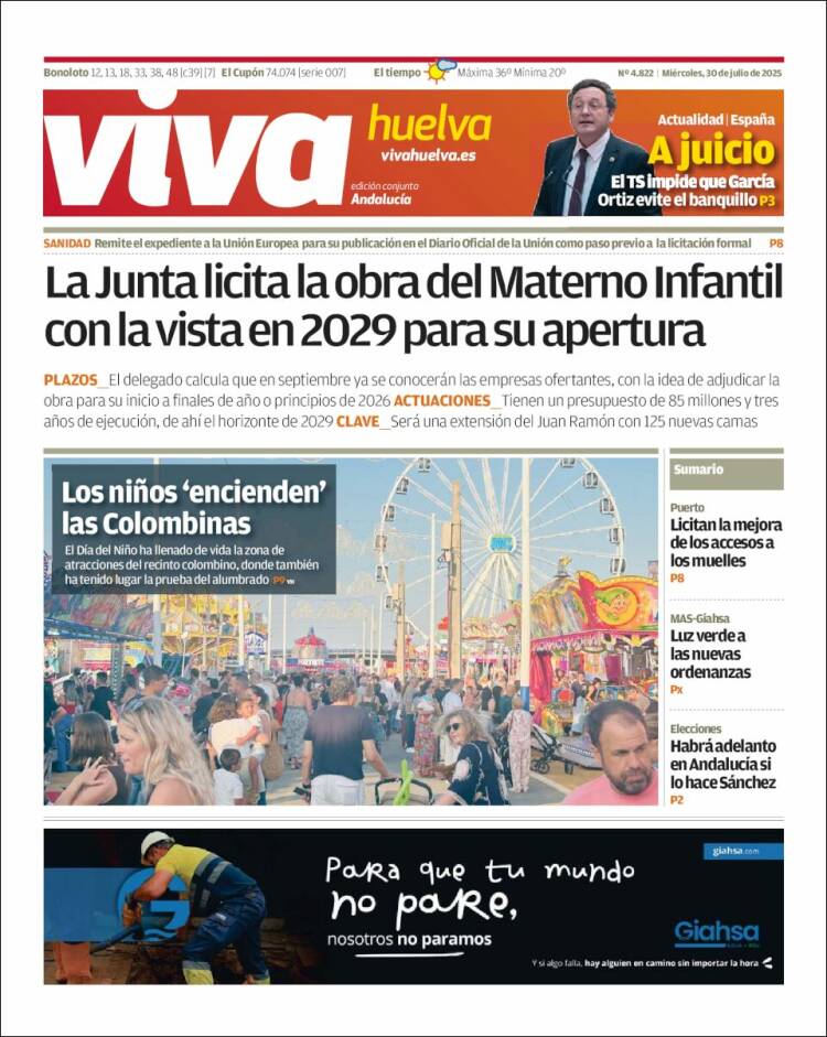 Portada de Viva Huelva (Espagne)