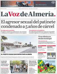 Portada de La Voz de Almería (Espagne)