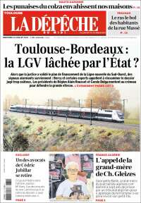 Portada de La Dépêche du Midi (Francia)