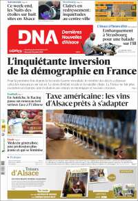 Portada de Les Dernières Nouvelles d'Alsace (Francia)
