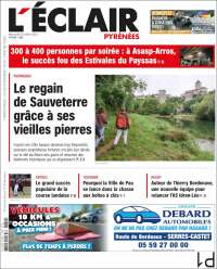 Portada de L'Eclair des Pyrénées (Francia)