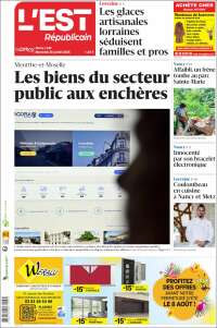 Portada de L'Est Republicain (Francia)