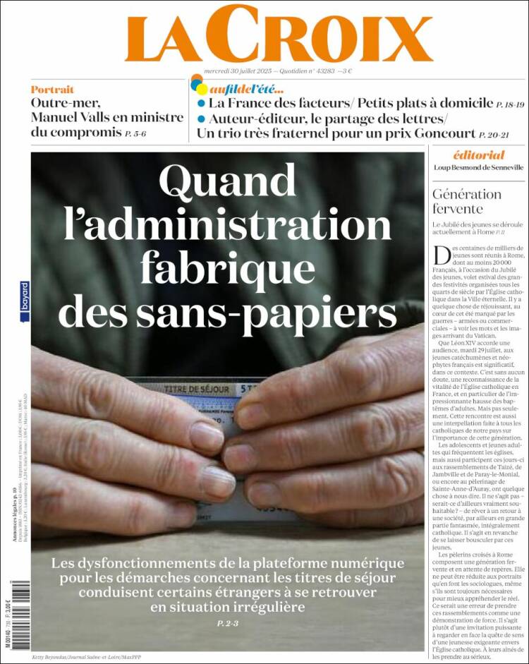 Portada de La Croix (France)