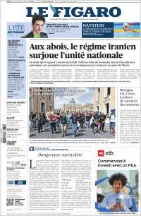 Portada de Le Figaro (Francia)