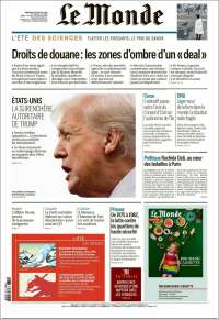 Portada de Le Monde (Francia)