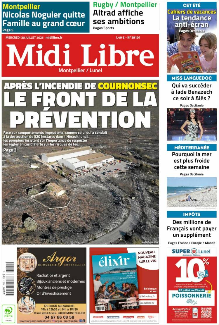Portada de Midi Libre (France)