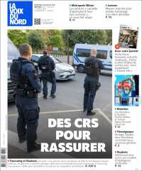 Portada de La Voix du Nord (Francia)