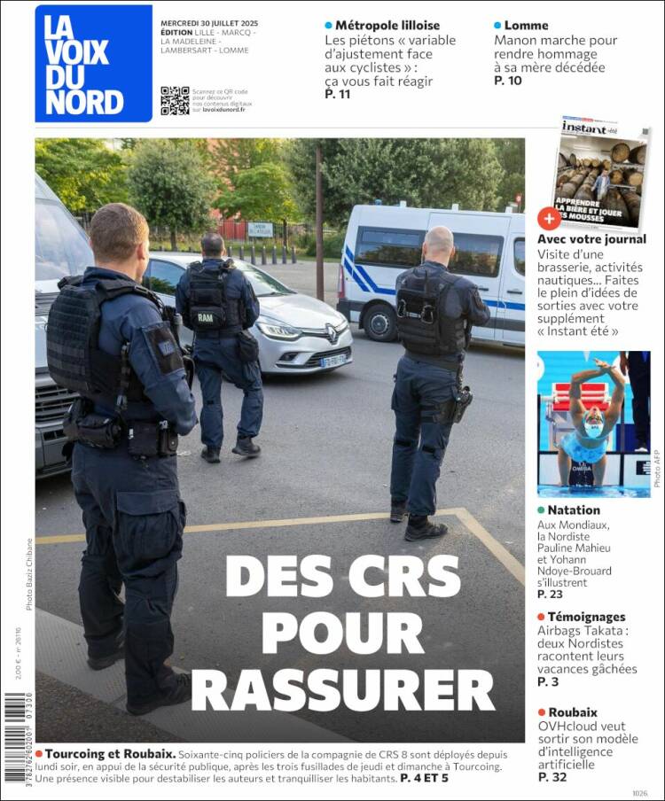 Portada de La Voix du Nord (France)